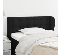 YunCangg Tête de lit avec oreilles - Noir - 83 x 23 x 78/88 cm - Tissu - Tête de lit rembourrée autoportante - Soutien du dos - À clipser - Pour chambre à coucher, lit double, lit simple, montage