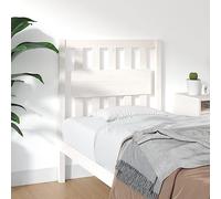 YunCangg Tête de lit blanche 80,5 x 4 x 100 cm en pin massif rustique pour chambre à coucher, chambre d'amis, avec soutien dorsal et coussin de lecture, autoportante, à clipser, convient pour lit