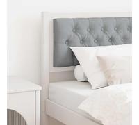 YunCangg Tête de lit blanche et gris clair en pin massif de 80 cm, tête de lit rembourrée avec soutien dorsal respirant pour chambre à coucher, chambre d'amis, lit simple et double, montage facile