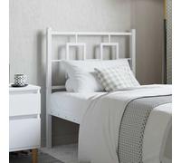 YunCangg Tête de lit de rechange en métal blanc, 75 cm, acier revêtu par pulvérisation, pieds en métal stables, autoportante et clipsable, idéale pour chambre à coucher et chambre d'amis