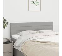 YunCangg Tête de lit en tissu gris clair - 144 x 5 x 78/88 cm - Réglable en hauteur avec soutien dorsal - Tête de lit rembourrée solide pour chambre à coucher - Lit double - Autonome et à clipser