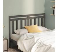 YunCangg Tête de lit grise en pin massif - 166 x 4 x 100 cm - Autonome et à clipser - Polyvalente pour chambre à coucher, chambre d'amis, lit simple et double - Dossier et rembourrage inclus