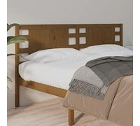 YunCangg Tête de lit marron miel en pin massif - 126 x 4 x 100 cm - Design rustique - Pour chambre à coucher, chambre d'amis, avec dossier - Autoportante et à clipser
