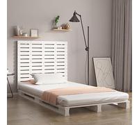YunCangg Tête de lit murale blanche en pin massif 96 x 3 x 91,5 cm pour chambre à coucher, montage mural, dossier, tête de lit pour soutenir la lecture et l'appui
