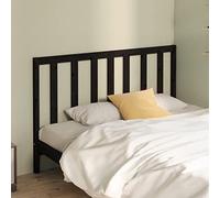 YunCangg Tête de lit noire en pin massif - 146 x 4 x 100 cm - Dossier - Tête de lit pour chambre à coucher - Autonome et à clipser - Idéale comme coussin de lecture et accessoire de tête de lit