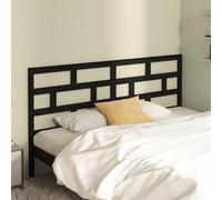 YunCangg Tête de lit noire en pin massif 206 x 4 x 100 cm, autoportante et à clipser, comme dossier et tête de lit pour chambre à coucher, chambre d'amis, lit double et lit simple