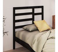 YunCangg Tête de lit noire en pin massif 81 x 4 x 104 cm, autoportante et à clipser, dossier pour lit double ou lit simple, convient pour chambre à coucher et chambre d'amis