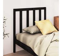 YunCangg Tête de lit noire en pin massif 96 x 4 x 100 cm, autoportante et à clipser, comme dossier et coussin de lecture pour chambre à coucher, chambre d'amis, lit double et lit simple
