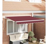 YunCangg Tissu de rechange pour auvent, rouge bordeaux, 2,5 x 2 m, polyester, résistant aux intempéries, aux UV, imperméable, avec volant, pour balcon, jardin, terrasse, protection solaire et ombrage