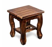 Yunhgft Tabouret en Bois Style Chinois, Carbonisé, 27x27x30 cm, Bas | Finition naturelle, Petit tabouret, Bureau à domicile, Pour les utilisateurs