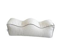 YunJove Coussin de Jambe Soutien Genou Oreiller Incliné Mousse Mémoire Ergonomique Repos pour Soulagement Pression à Sommeil Lecture Relaxation, blanc