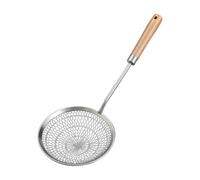 YunJove Écumoire En Acier 304 Manche En Bois Antirille Passoire à Écumer Tr Hanging Robuste Usteile Cuisine pr Friture, Style B