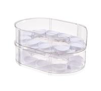 YunJove Organiseur à Œufs Rotatif pour Réfrigérateur Antidérapant Récipient Rangement Amovible pour Cuisine Organisée, Style D