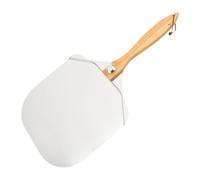 YunJove Pelle à Pizza Plateau à Découper Spatule Ustensile Poignée Repliable Bois INOX Adaptée à Buffet Maison Fêtes 30x59.3cm