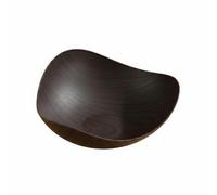 YunJove Plateau Industriel Bol à Fruits Plateau Plat de Service Snack Forme Carrée Plastique Solide Style Bois Naturel Adapté à la Disposition Dans la Cuisine Salon Espace Détente, Ébène