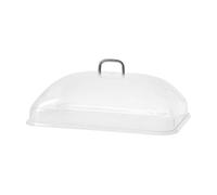 YunJove Protection Alimentaire En Plastique PP Poignée En Acier Robuste Cloche Alimentaire Rectangulaire Poignée Légère à Manger, S