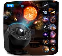 YunLone Projecteur Etoile Plafond 13 en 1 Projecteur Planetarium rotatif 360° veilleuse projecteur ciel étoile avec système solaire lune nébuleuse Galaxie cosmonaute projecteur pour enfants adultes