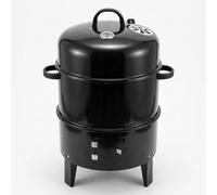 Yunmeryker Barbecue Fumoir Charbon, Fumoir Multifonction 3 en 1, Gril Vertical en Métal Émaillé, 40x40x72 cm