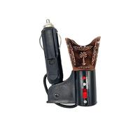 Yunmeryker Brûleur D'Encens Électrique Auto Allume-cigare Diffuseur Décoratif Fer Porte-encens Véhicule Créatif Adapté à La Voiture Cadeaux Décoration Intérieure, rouge-marron