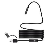 Yunmeryker Caméra Inspection Micro USB Flexible Caméra Étanche IP67 Caméra Mini LED Réglable Adaptée à L'Analyse Canalisations Dom, 1M
