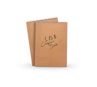 Yunmeryker Carnet Croquis A4, Cahier Spirale Dessin Papier Beige, Carnet Aquarelle Résistant aux Bavures, Marron, B5