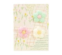 Yunmeryker Carte Anniversaire Femme, Fleur Crochet Fait Main, Papier et Fil, 16,5 cm, Carte de vœux tricotée - Modèle B