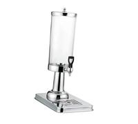 Yunmeryker Distributeur de Boissons de 3 Litres avec Structure Renforcée, Robinet Pratique, Bac Récupérateur Inclus, Portable et Utile, Idéal pour Les Fêtes, Les, Argent