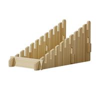 Yunmeryker Étagère de Sol En Bois pour Carrelage (1 Pièce), Support D'exposition et Solide, Installation et Transport Faciles, 10 Niveaux