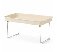 Yunmeryker Étagère Rangement Table Pliable, Jaune crème, 1 Niveau | Parois plateau, Plateau Rangement, Stockage salle bain, Pour amateurs cuisine