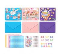 Yunmeryker Kit Carte Anniversaire Musicale DIY, Création Joyeux Anniversaire 3D, Cadeau Fait Main Personnalisé, avec Enveloppe