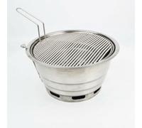 Yunmeryker Mini e Charbon Encastrable, Grill Table Coréen Détachable, BBQ Portable Acier Inoxydable, pour 3-5 Personnes