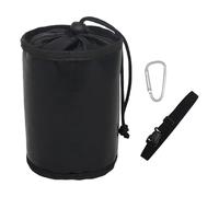 Yunmeryker Mini Seau Organisateur Sac à Outils Ceinture Porte-clous PVC Imperméable Fonction Utilitaire Compact Adapté Électriciens Bricoleurs Atelier Taille, Noir