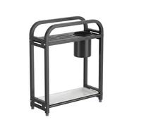 Yunmeryker Range Bouteille Mural en Bois, Casier à Bouteilles Vintage Créatif, Porte Bouteille pour Salon, Style Luxe Léger Marron, Five-Layer Storage Rack