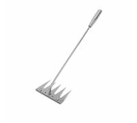 Yunmeryker Scarificateur Manuel en Acier Inoxydable, Binette Jardinage Légère, Outil Désherbeur pour Ameublir Le Sol, Râteau Jardin 50 cm