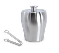Yunmeryker Seau à Glaçons Isotherme en Acier Inoxydable avec Couvercle et Pince, pour Champagne et Boissons