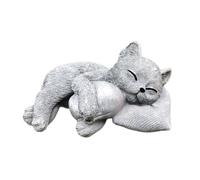 Yunmeryker Statuette Commémorative En Résine pour Chats, Décoration Extérieure, Résistante Au Soleil et Aux Intempéries, pour Terrasse Ou Balcon.