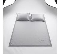 Yunmeryker Tapis Rafraîchissant Soie Glacée, Matelas d'Été Pliable Lavable, pour Lits 150x200cm & 180x200cm, avec Taies d'oreiller