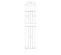 Yunmeryker Treillis Jardin métal 2,2m x 50cm pour Plantes grimpantes extérieur, tuteur Robuste pour Rosier grimpant, Blanc, 220cm de Hauteur, 50cm de Largeur