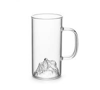 Yunmeryker Verre à Matcha en Borosilicate 301-400ml, Verre à Café poignée, Résistant à la Chaleur pour Thé Boissons Froides, Avec poignée, 350ml