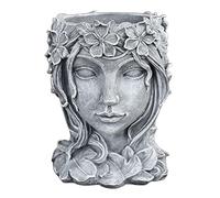 Yunmeryker Visage Pot de Plante Buste Décor Résine Créatif pour Fleuriste Maison Bureau Studio Marché Adapté Cadeau Ami Famille