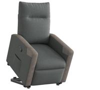 Yunovire Fauteuil relax avec aide à se lever - Tissu gris foncé - Moteur électrique - Fonction de couchage manuelle - Expérience d'assise confortable pour personnes âgées, chambre à coucher, salon