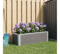 Yunovire Jardinière surélevée en aluminium WPC avec grille amovible pour herbes, fleurs, légumes, meubles de jardin - Gris - 75 x 30 x 22 cm