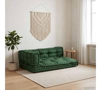 Yunovire Lot de 3 coussins pour canapé en palettes, vert, 120 x 80 x 38 cm, tissu respirant, modulaire, pour jardin, balcon, terrasse, intérieur et extérieur, ergonomique, antidérapant, lavable