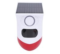 Yunseity Alarme Stroboscopique Solaire avec Capteur de Mouvement, Sirène WiFi 120 DB pour , Lumière d'alerte de sécurité étanche IP67 avec Télécommande pour Ferme et Jardin Extérieur