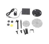 Yunseity Pompe à Eau Solaire 6 W 160 L/H avec Batterie et 12 Lumières LED, Kit de Fontaine étanche IP68 avec 9 Têtes de Buse pour Bain d'oiseaux de Jardin, Patio et Décoration de Cour (BSV-SP025A)