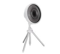 Yunseity Ventilateur de Camping avec TréPied 3 en 1, Ventilateur sur Pied Portable Oscillant avec Batterie 10 000 MAh, Lumière LED et Chargeur de Téléphone pour Tente, Pêche et Pique-nique en Plein