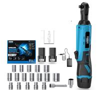 YUNXI Kit de clés à cliquet sans fil, outil à cliquet portatif rechargeable au lithium, idéal pour l'amélioration de la maison, l'assemblage d'équipement et les travaux de démontage d'espaces étroits