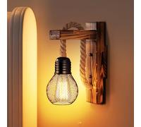 YUNYODA Applique Murale Intérieure, Lampe Murale LED Lampe Suspension Vintage Lampe Décorative, Industrielle E27 Luminaires Muraux Rétro Éclairage Intérieur pour Couloir Chambre Café Bar