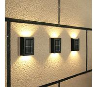 YUNYODA Lampe Solaire Exterieur Jardin, 4 Pack Lampe Solaire Extérieu avec Lumière Blanche Chaude, Sans Fil IP65 Étanche Lumiere Solaire Exterieur pour Outdoor Clôture Cour Véranda