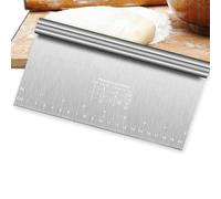 YUNYU Grattoir et coupe-pâte en acier inoxydable de 22 cm - Grattoir à pain robuste avec marquages de mesure, outil professionnel pour la pâtisserie, la préparation de la pâte à pizza